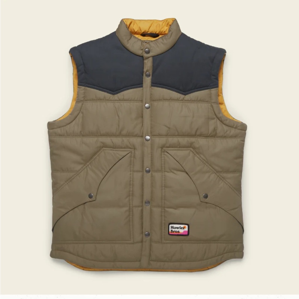 Howler Brothers Rounder Vest mountain green/antique black (looks navy) sz M NWOT